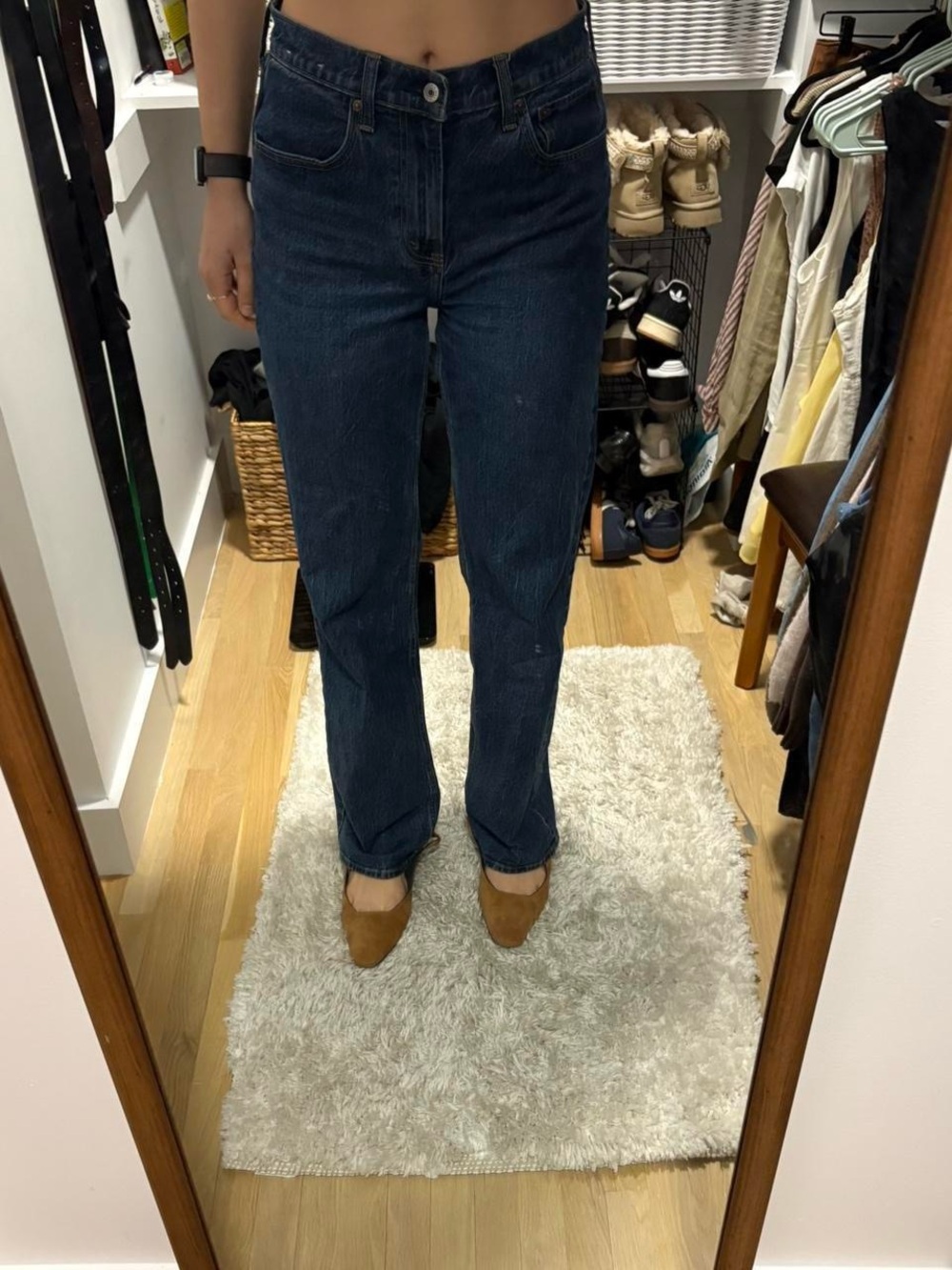Abercrombie & Fitch Straight-Leg Jeans in Dark Indigo Blue